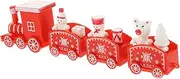 Christmas Train Set Mini Train Toys for Boys and Girls Iron Plastic Decor Xmas Party Decorations Red