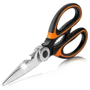 Kitchen scissors, heavy duty, stainless steel, dishwasher, multipurpose with blade cover
