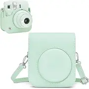 [Rieibi] Camera Case Compatible with Fuji Instax Mini 12 - Polaroid Instax 12 Carry Case for Fujifilm Instax Mini 12 Instant Camera - Fuji Mini 12 Bag Cover with Strap - Mint Green