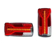 2 x LED NEON COMBINATION REAR LIGHTS DYNAMIC TAIL LAMPS TRUCK LORRY BUS TRACTOR