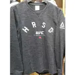 2018 11月 REEBOK UFC FG LS CREW 長袖T恤 灰白 D95015