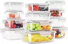 Glass Food Storage Containers with Lids 12 Pcs Meal Prep Containers Airtight