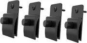4pcs Wall Clip Rugs Clothes Hanging Rack Clothing Hangers Clothes Rack Quilt Hook Rack Blanket Wall Hanger Wall Screws for Hangings Quilt Hangers for Walls Black Plastic