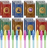 24 Pcs Magical Wizard party favors,12 invisible ink pen and 12 Magical Wizard party mini Notepads, Magical Wizard party Goodie Bag Stuffers, Classroom Prizes, party supplies