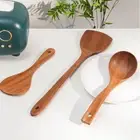 Wooden Rice Spoon Heat Resistant Shovel Wood Spatula Turner Cooking Utensil