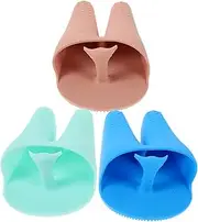 CANIGHT 3pcs Silicone Cleansing Brush Facial Scrub Brush Beard Scrubber Silicone Manual Facial Cleansing Brush Brush Face Scrubber Face Cleaning Brush Manual Cleansing Brush Care