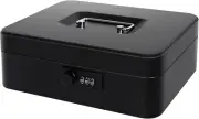 Cash Box with Money Tray and Combination Lock, Metal Money Box for Cash Petty x