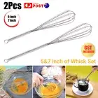 5" 7" 2PCS Whisk Set Whiskettes Egg Gravy Sauce Mini Kitchen Tool Whisks Set AU