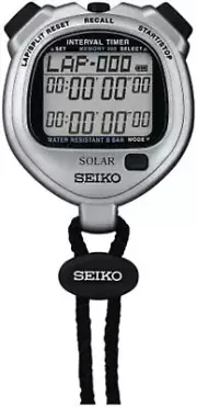 SEIKO SOLAR CHARGER STOPWATCH "SOLAR INTERVAL TIMER" SVAJ101 F/S w/Tracking# NEW