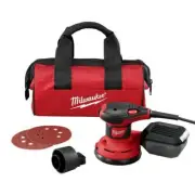 Milwaukee Orbital Palm Sander 5" 3-Amp Lock-On Switch, Variable Speed, Corded