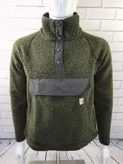 CARHARTT RELAXED FIT FLEECE SNAP FRONT JACKET - 2 WARMER RATING SIZE S 4 - 6