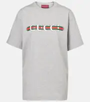 [Gucci] Gucci Logo cotton jersey T-shirt AU 14 grey
