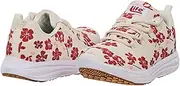 [DoLife Attached] Pro-Grip Women's Athletic Floral Low Composite toe Safety Shoes for Women Work Sneakers Comfortable Lightweight Breathable Slip Resistant Metal Free