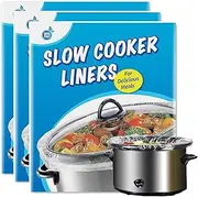 [FNSUZOKA] Slow Cooker Liners 20 Count Cooking Bags Extra Large Size Disposable Pot Liners, Fit 3QT to 8QT for Slow Cooker Cooking Trays Suitable for Oval & Round Pots 14"x 22", 20 Liners (60)