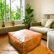 Moroccan Leather Unstuffed Pouffe Footstool Ottoman Aamazing New Classic 30''