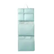 8 Compartments Portable Hanging Storage Organizer with Handle for Travel-Blue