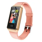 X9 Women Physiological Reminder Heart Rate Blood Pressure Monitor 1.14inch IPS Display IP67 Smart Watch PINK COLOR