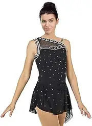 [Zagitova] Ice Skating Dress for Girls with Rhinestones, Sleeveless Team Competition Uniform for Stage Performance