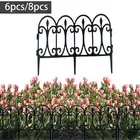 Garden Picket Fence Lightweight Decorative Animal Barrier for Dogs Flower Edging