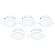 Arlec 9W 92mm Grid Connect Smart RGB+CCT LED Downlight - 5 Pack