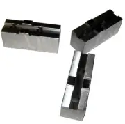 10" x 2" (H) Steel Soft Tongue & Groove Jaws for CNC Power Chucks 1 Set (3 Pcs.)