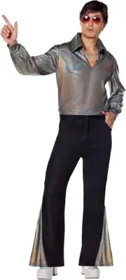 DISCO DUDE Adult Costume includes Shirt, Pants, Necklace/NEW/Let's Boogie/Sz. L