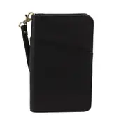 Pierre Cardin Italian Leather Mens Passport Wallet RFID Protected - Black