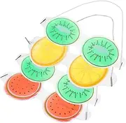 4Pcs Fruit Shaped Gel Eye Mask Reusable Eye Protective Patches for Therapy for Swelling Puffiness and Dark Circles Mixed Color Design