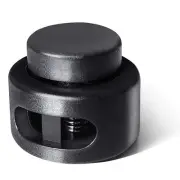 30 Pcs Plastic Cord Locks Double Hole Spring Toggle Stopper Cord Stops Fasten...