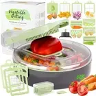 Vegetable Chopper Slicer Pro Mandoline Veggie Slicer Multi All in 1 Food Choo...