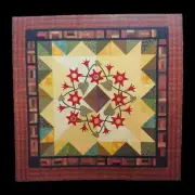Floral Wreath Applique Quilt Pattern - 68x68 Flowers Vines Country Primitive
