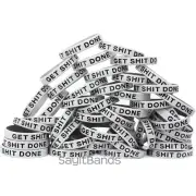 100 GET SH*T DONE Wristbands - Color Filled Modivation Silicone Bracelet Bands