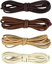2mm x 2m Leather Cord Suede String for Bracelet Necklace Beading Jewelry DIY Handmade Crafts 4 Pieces 4 Colors