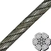 1-1/8" x 375' 6x26 Compacted & Swaged Wire Rope