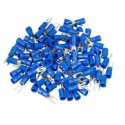 A● 95PCS SV2-3.2 Insulated Fork Spade Wire Connector Electrical Crimp Terminal