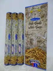 Palo Santo/White Sage Incense Sticks -From 1-6 Pack 20-120 Sticks Satya Incense