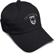 [Speedy Pros] Soft Baseball Cap Deutschland Black German Eagle Flags World Cup Soccer Cotton Dad Hats for Men & Women