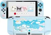 Kuitmor Protective Case for Switch OLED,Cute Protective Cover,Hard PC Cover Case,Anti-Scratch Protective Shell Compatible with Switch OLED Console and Game Console Controller (Blue)