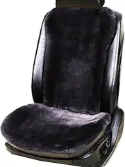 Dotesy 2 Packs Genuine Australia Sheepskin Auto Front Seat Cushion Natural Wool Car Seat Cover Protector Pad Soft Warm Winter Universal for Women Office Chair Car Décor