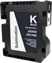 YOUEXPERT SG500 SG1000 Black High Yield New Sublimation Ink Cartridge Compatible with Sawgrass Virtuoso SG500 SG1000 Printer (1 Black, 60ML)