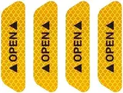 EZONEDEAL 4pc / set Open Ad Reflective Warning Car Open Reflective Tape Exterior Bicycle Accessories DIY Car Door Stickers for Trucks Car Open Warning Safety Signs Reflectores Coche Tape