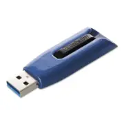 Verbatim 49809 256 GB V3 Max USB 3.0 Flash Drive- Blue New