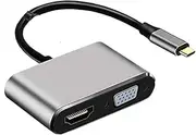 SHU-Store Fit for USB Type C Hub Type-C to HDMI 4K VGA Adapter RJ45 LAN Ethernet SD TF USB-C 3.0 Typec 3.5mm Jack Audio Video Fit for MacBook Pro OTG (Color : 4 in 1)