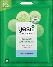 [YES TO] Cucumber Calming Peel Off Mask, Soothing Formula To Hydrate, Refresh, & Calm Sensitive Skin, Deep Hydration, With Aloe Vera & Antioxidant, Natural, Vegan & Cruelty Free, 1-Pack