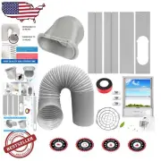 Adjustable Portable AC Window Vent Kit - Fits 5.9'' Diameter Exhaust Hose