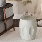 Unique Lightweight Concrete Side Table Stools Accent Table Small Coffe End Table