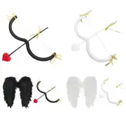 Unisex Angel Feather Wing Bow Arrow Costume Accessory Cupid Kids Valentines Day