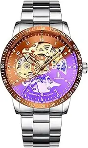 [FANMIS] Fashion Casual Automatic Mechanical Business Stainless Steel Skeleton Rose Gold Men Watches