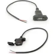 USB Socket Plug Female Flush Panel Mount Outlet 5V DIY Connector Charging Port