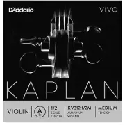 D'Addario Kaplan Vivo Violin A String, 1/2 Scale, Medium Tension